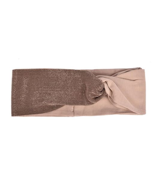 Brunello Cucinelli Brown Almond Butter Beaded Headband, Size Medium for men