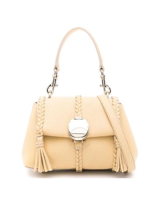 Chloé Natural Penelope Mini Soft Leather Shoulder Bag