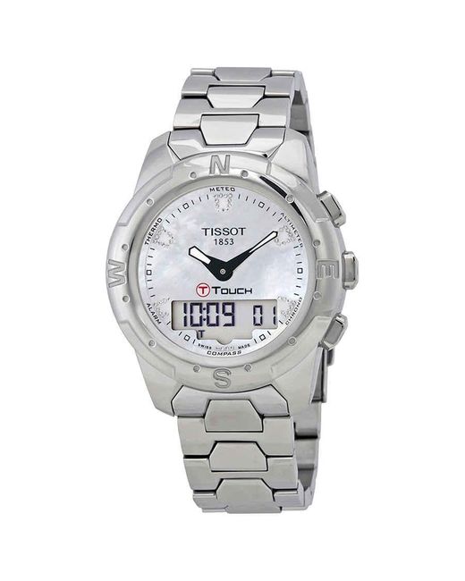 Tissot Metallic T-touch Ii Mother Of Pearl Dial Titanium Watch 00