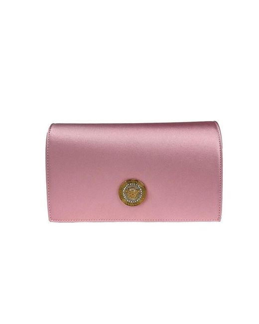Versace Pink Medusa Crystal Crossbody Bag