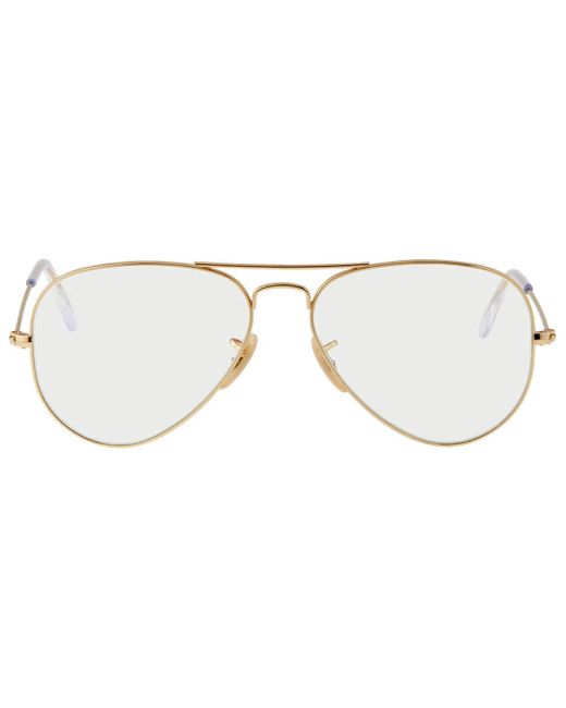 Ray-Ban Aviator Clear Evolve Grey Sunglasses in Brown | Lyst Canada