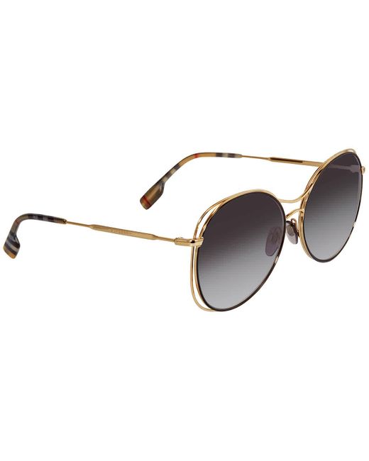 Burberry Metallic Be3105 Round-frame Sunglasses