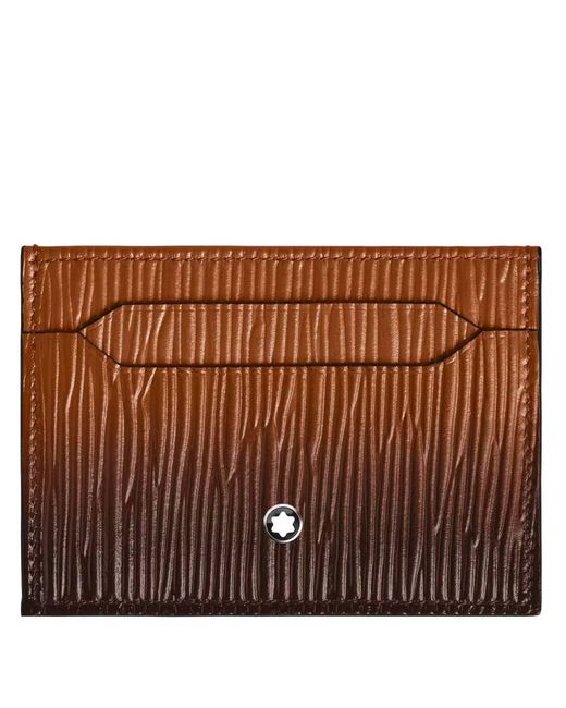 Montblanc Brown Sfumato Leather 5Cc Card Holder
