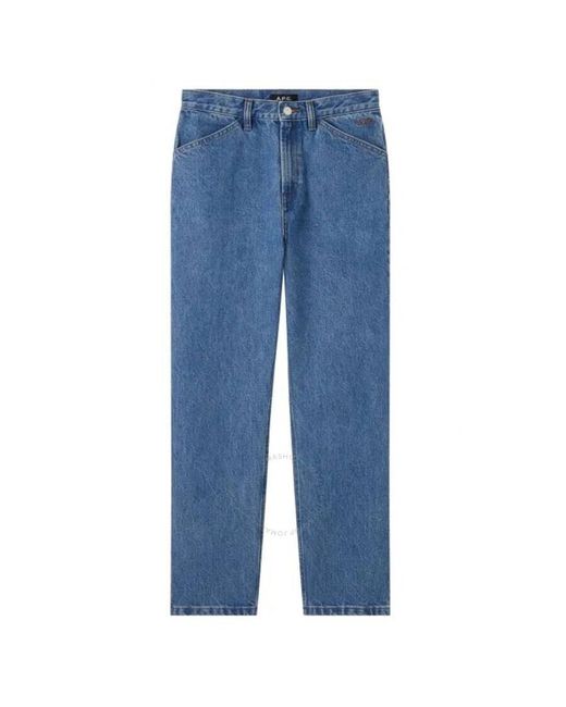 A.P.C. Blue Washed Indigo Marian Denim Jeans
