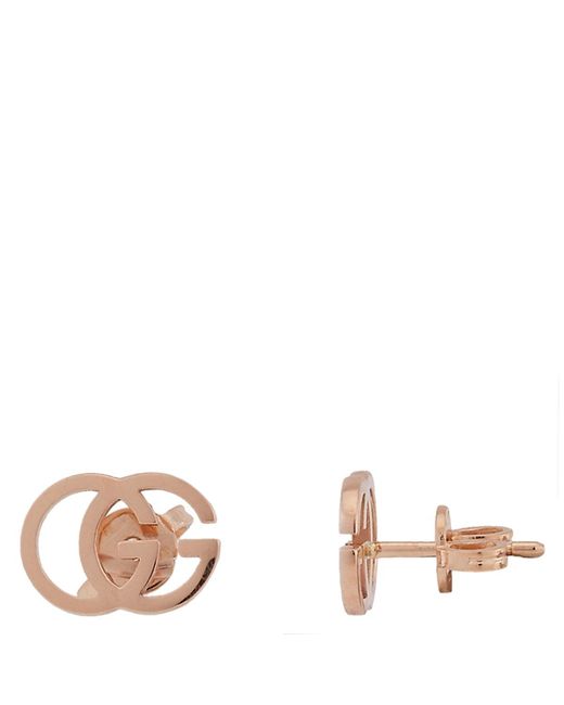 Gucci Pink Running Rose Stud Earrings
