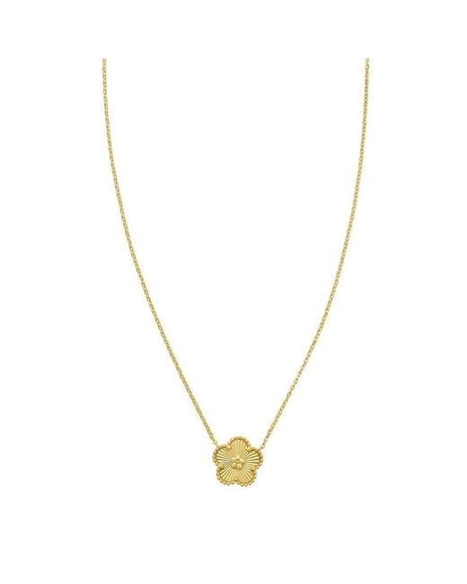 Tresorra Metallic 14K Radiating Flower Necklace