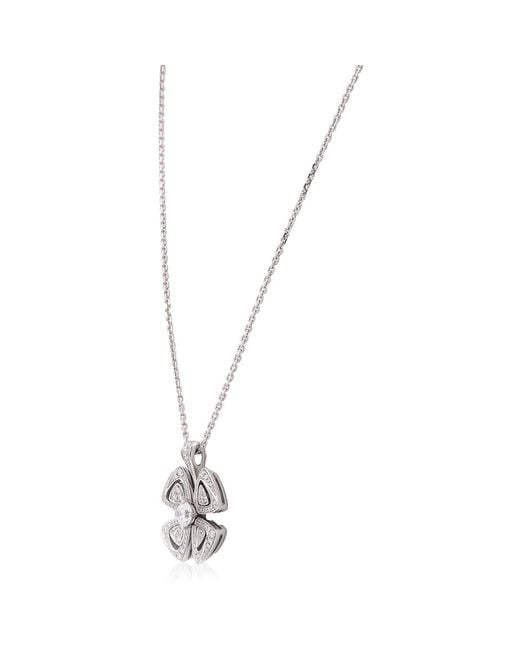 BVLGARI Metallic Fiorever 18 Kt Diamond Necklace