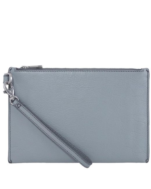 Fossil Gray Ladies Smokey Zip Fastening Wristlet