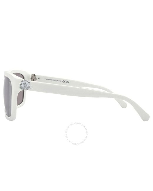 Moncler Gray Colada Smoke Mirror Rectangular Sunglasses Ml0285-f 21c 58 for men