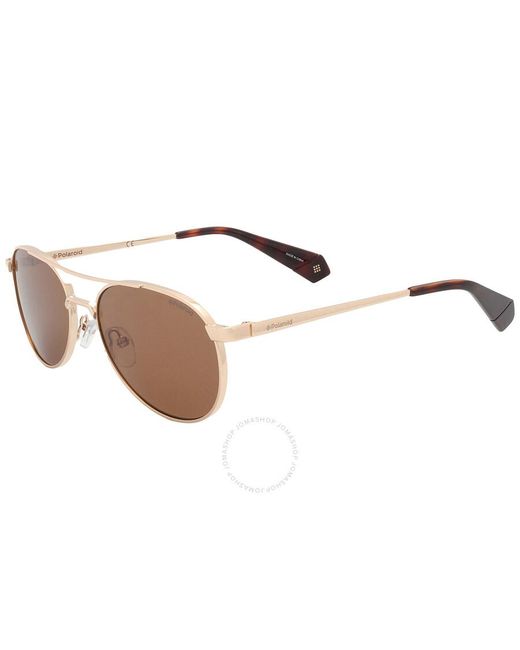 Polaroid Brown Core Bronze Polarized Pilot Sunglasses Pld 6070/s/x 0j5g/sp 56