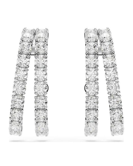 Swarovski Metallic Matrix Round-Cut Cuff Earrings