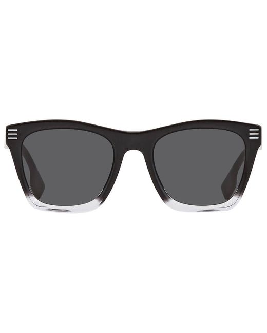 Burberry Black Cooper Dark Gray Square Sunglasses for men