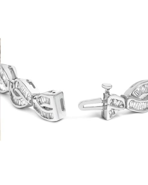 Haus of Brilliance Metallic 14K 2.00 Cttw Channel Set Baguette Diamond Vintage Style Link Bracelet (G-H Color, Si1-Si2 Clarity)