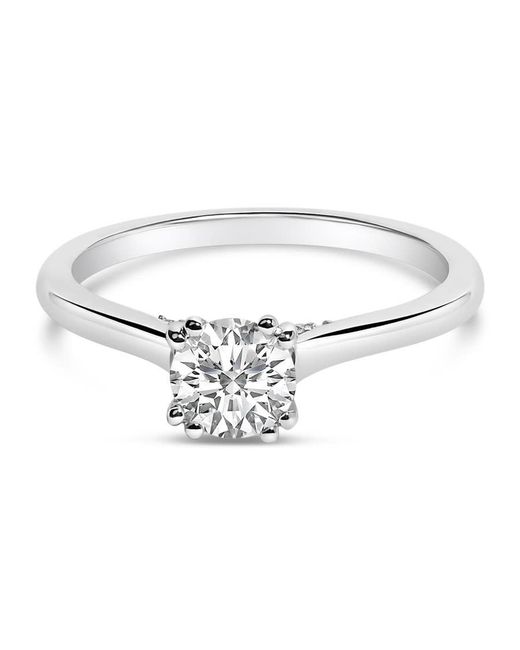 Haus of Brilliance Metallic 14K /8 Cttw Lab Grown Diamond Solitaire Cathedral Style Engagement Ring