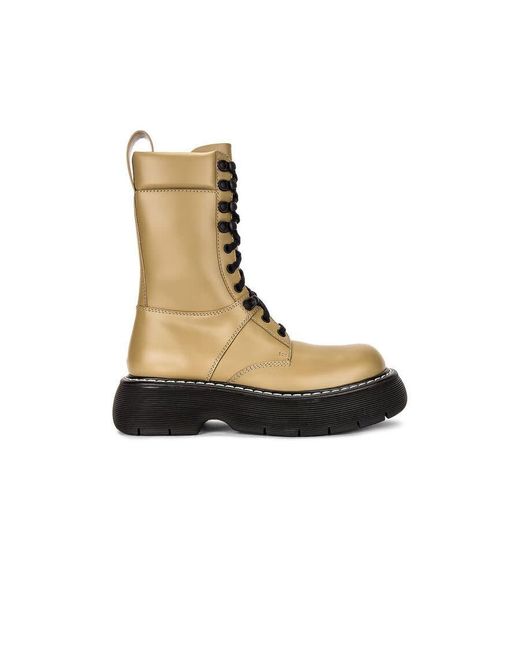 Bottega Veneta Natural Bounce Lace-Up Combat Boots