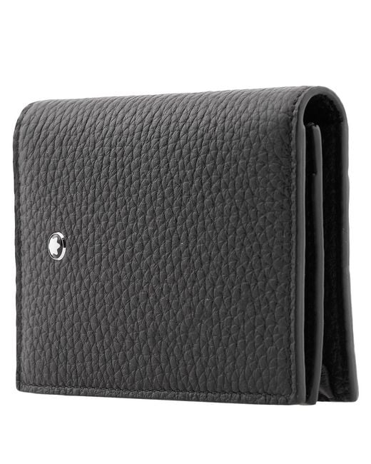 Montblanc Black Grain Card Holder 4Cc for men