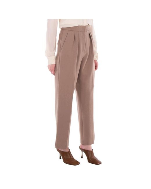 Max Mara Brown Verbano Stretch-Wool Trousers