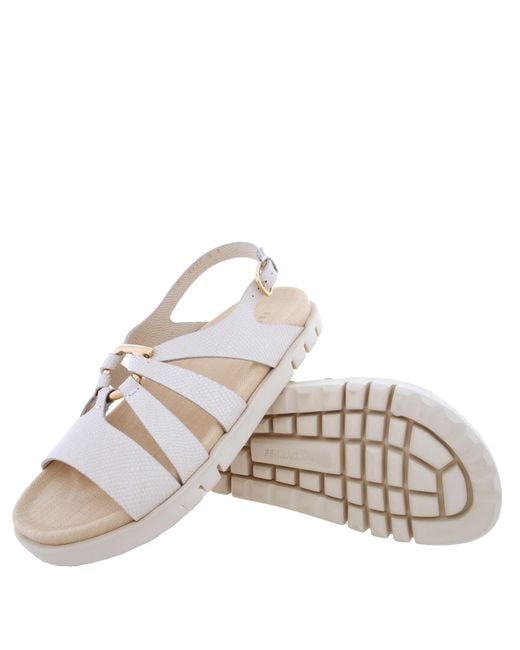 Ferragamo Natural Agnes Leather Sandals