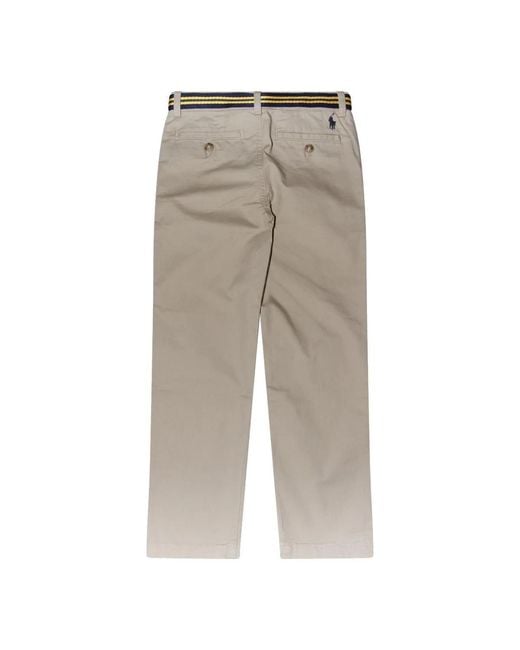 Polo Ralph Lauren Gray Straight-Fit Cotton Trousers for men