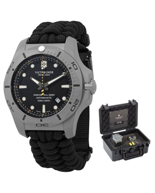 Victorinox I.n.o.x. Professional Diver Quartz Black Dial Watch for men