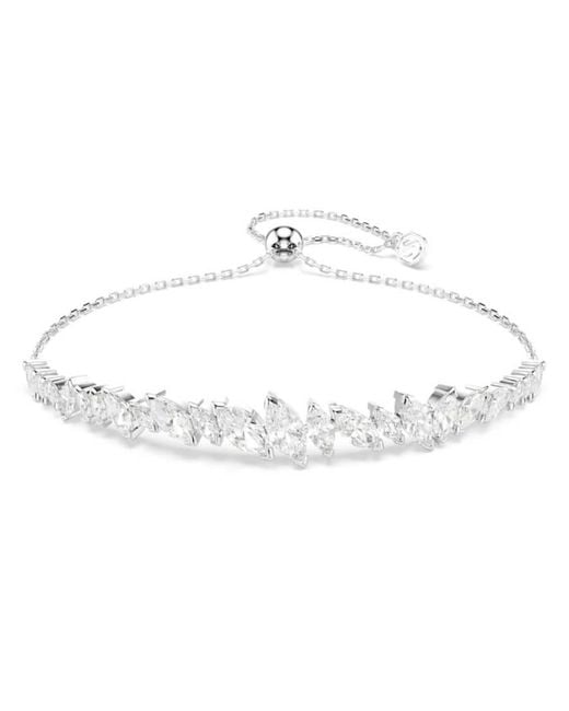 Swarovski Metallic Mesmera Rhodium Plated Marquise Cut Bracelet for men