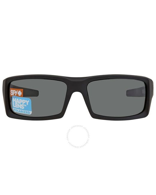 Spy Blue General Happy Grey Green Polarized Wrap Sunglasses 673118973864 for men
