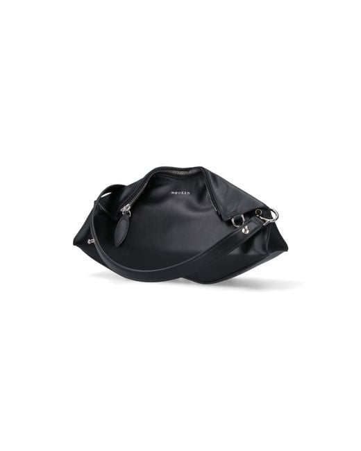McQueen Black Manta Clutch