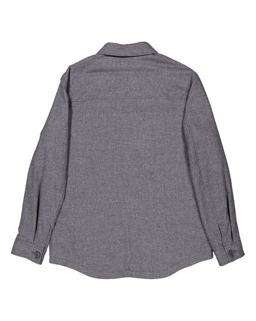 Boss Gray Relaxed-Fit Overshirt, Brand Size 48 (Us for men