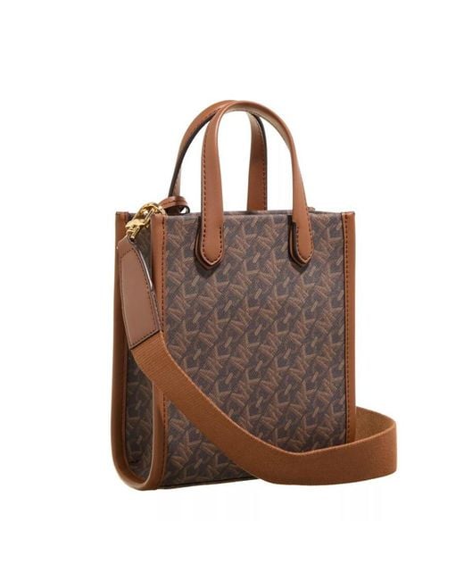 Michael Kors Brown Gigi Extra-Small Empire Signature Logo Crossbody Bag