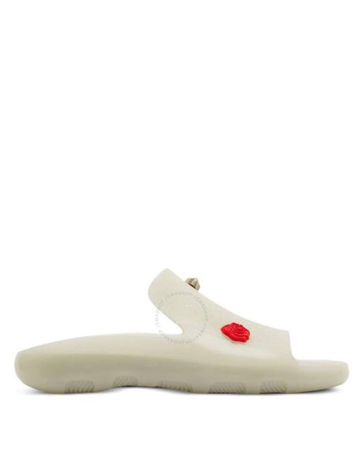 Burberry Multicolor Applique-Detail Rubber Stingray Slides, Brand Size 40 (Us for men