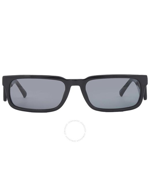 Marcelo Burlon Gray X Linda Farrow Grey Rectangular Sunglasses Mb5c1sun