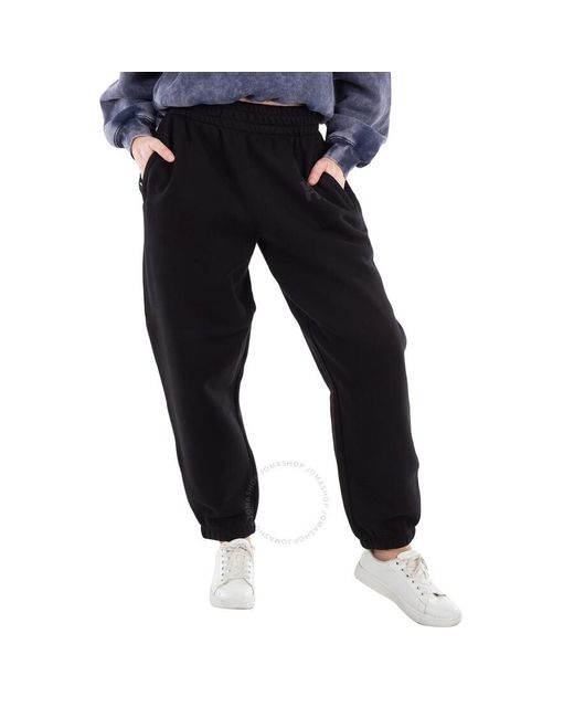 T By Alexander Wang Black Essential Terry Pants