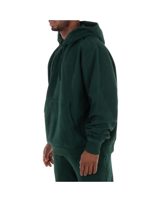 Burberry Green Ekd Drawstring Cotton Hoodie for men