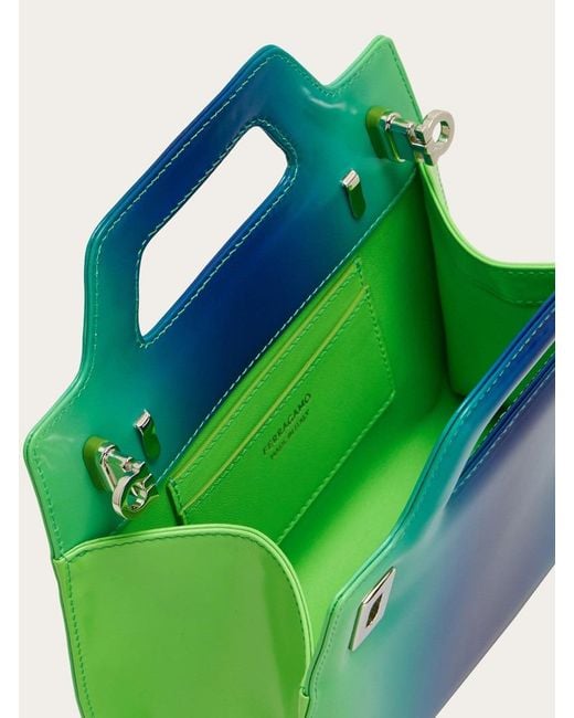 Ferragamo Green Wanda Mini Bag With Airbrushing