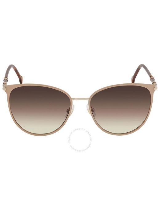 Carolina Herrera Multicolor Brown Gradient Butterfly Sunglasses