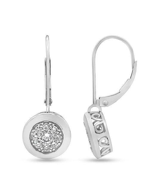 Brilliant Diamond Metallic Sterling 0.70 Carat Lab Grown Diamond Drop Earrings For