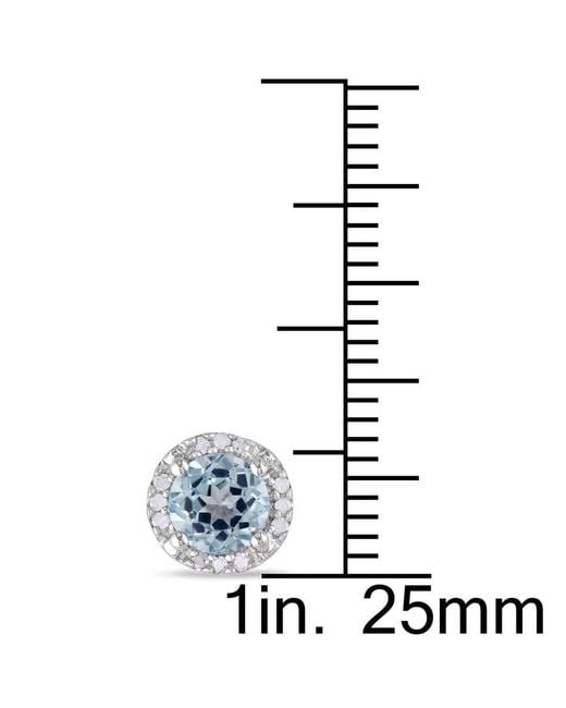 Amour Metallic Topaz And Diamond Halo Stud Earrings