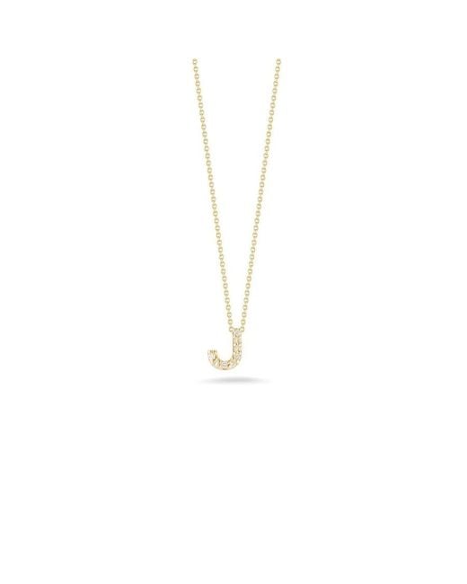 Roberto Coin Metallic Love Letter J Pendent With Diamonds