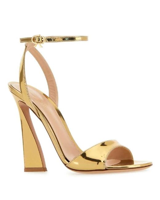 Gianvito Rossi Metallic Leather Aura Sandals, Brand
