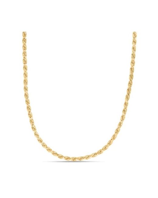 Tresorra Metallic Sterling Plated Rope Chain Necklace