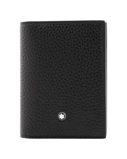 Montblanc Black Grain Card Holder 4Cc for men