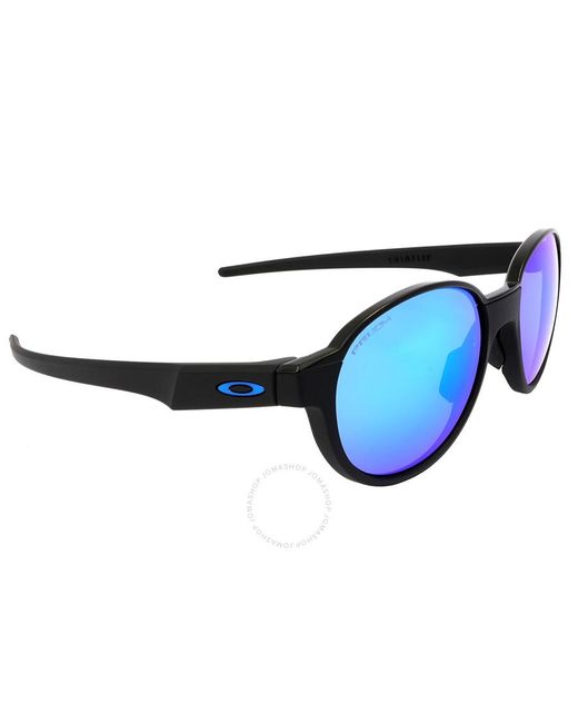 Oakley Blue Coinflip Prizm Sapphire Round Sunglasses for men