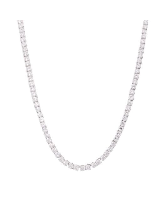 Swarovski Metallic Matrix Tennis Necklace S New Rhodium Shiny