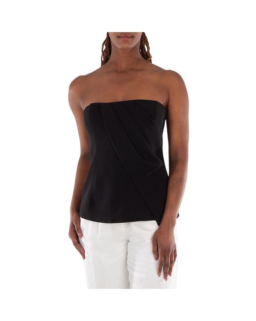 Anine Bing Black Ladies Halle Viscose-Crepe Top