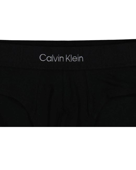 Calvin Klein Black Embossed Logo Cotton Hipster Briefs for men