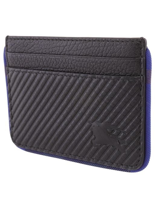 Burberry Black Sandon Heritage Ekd Card Case for men
