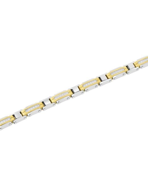 Robert Alton Metallic 1/2Ctw Diamond Stainless Steel With Finish Bracelet for men