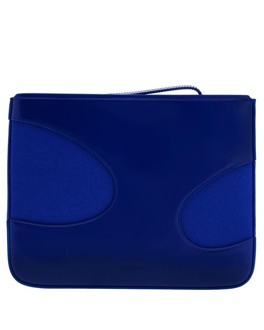 Ferragamo Blue Cut-Out Detailing Clutch Bag for men