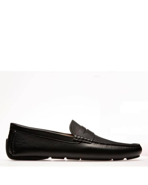 Bally Black Warno Driver Loafers, Brand Size 4.5 Us for men