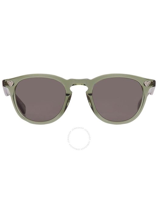 Garrett Leight Gray Glco X Andre Saraiva Sun G15 Oval Sunglasses 2082 Jun/g15 46